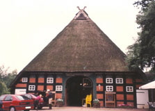 Reinhard Baumgart, former manager of Verden Auction Team and  hanoverian breeder and trainer. The house shown is a typical style for Hanoverian breeders in the Lower Saxony region.  