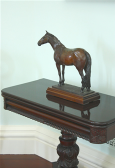 Commissioned bronze sculpture of Thoroughbred Horse
