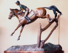 Eventing sculpture : Inspired by 3 Day Eventer Buck Davidson : Taken at Rolex 3-Day Event while exhibiting at show.