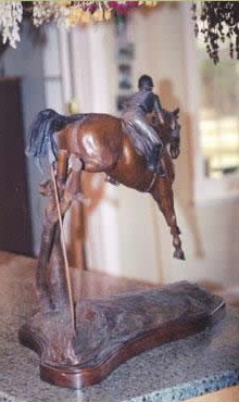 Bronze Eventing horse sculpture. Limited edition of 15 by equine sculptor Mary Sand